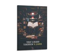 WEOFURBL From Reader to Leader Poster Poster Decorative Painting Canvas Wall Posters And Art Picture Print Modern Family Bedroom Decor Posters 12x18inch(30x45cm)