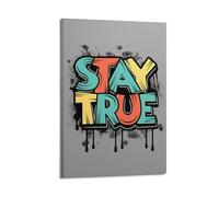 WEOFURBL Keep It Real Poster Poster Decorative Painting Canvas Wall Posters And Art Picture Print Modern Family Bedroom Decor Posters 08x12inch(20x30cm)