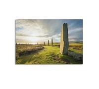 WEOFURBL Landscape Poster Broadgate Stone Circle Poster Decorative Painting Canvas Wall Posters And Art Picture Print Modern Family Bedroom Decor Posters 16x24inch(40x60cm)