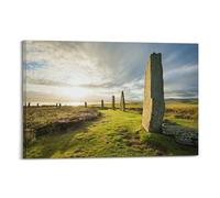 WEOFURBL Landscape Poster Broadgate Stone Circle Poster Decorative Painting Canvas Wall Posters And Art Picture Print Modern Family Bedroom Decor Posters 16x24inch(40x60cm)
