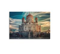 WEOFURBL Landscape Poster Cathedral of Christ The Savior Poster Decorative Painting Canvas Wall Posters And Art Picture Print Modern Family Bedroom Decor Posters 16x24inch(40x60cm)