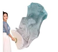 WEOKDFHA Belly Dance Fan 180cm Gradient Silk Belly Dance Fan Hand Dyed Flowy Extra Long Women's Practice Competition Stage Show Costume Accessory for Dancers(Color 8)