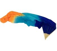 WEOKDFHA Belly Dance Fan Belly Dance Silk Veil Real Long Fan Dancer Performance Props Church Praise Flag Streamer for Dancers(Color 6,230cm)