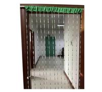 WEOKDFHA Crystal Curtain Bright Button Beaded Fringe Home Decor Door Curtain Tassel Room Divider Panel Window Fly Screen(Green)