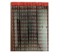 WEOKDFHA Crystal Curtain Bright Button Beaded Fringe Home Decor Door Curtain Tassel Room Divider Panel Window Fly Screen(Red)