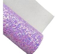 WEOKDFHA Glitter Faux Leather Sheets 5pcs 21X29CM A4 Size Chunky Glitter Leather Fabirc Fabric Vinyl For Bows(Purple)