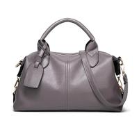 WEOKDFHA Leather Tote Bag Ladies Handbag Versatile Shoulder Bag Pillow Large Polyester Fiber Square Shape For Women(GRAY)
