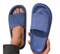 WEOKDFHA Men Sliders The Feeling Of Stepping On Poop Slippers Wearing Soft-soled Anti-slip Shoes In Summer(Blue,38-39)