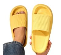 WEOKDFHA Men Sliders The Feeling Of Stepping On Poop Slippers Wearing Soft-soled Anti-slip Shoes In Summer(Yellow,36-37)