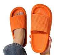 WEOKDFHA Men Sliders The Feeling Of Stepping On Poop Slippers Wearing Soft-soled Anti-slip Shoes In Summer(Orange,44-45)