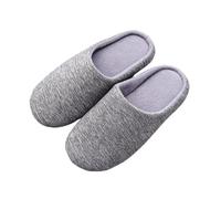 WEOKDFHA Mens Slippers Men Women's Home Soft Fur Slippers Warm Soft Indoor Flat Slides Nonslip Cotton Couples Autumn Winter Shoes Bedroom Slience Flats(D,40-41)