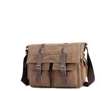 WEOKDFHA Messenger Bag Men's Vintage Canvas Bag Men Casual Crossbody For Messenger Man Travel Shoulder Bags(Brown)