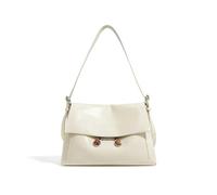 WEOKDFHA Messenger Bag Women Messenger Large Capacity Cross-body Bag Female Underarm Shoulder Cover Opening Satchel Tote Handbag(Beige white)