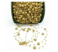 WEOKDFHA Pearl Beads String 2 Yards 8 3mm Decoration Artificial Pearls Beads Chain Garland Flowers Wedding Party for Decoration(Light Coffee)