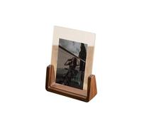 WEOKDFHA Pet Photo Frame 6/7/8 Inch Photo Frame U Shape Transparent Picture For Desktop Office Decor Wooden Display Holder(B no paper,12.7 17.8cm)