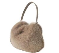 WEOKDFHA Plush Bag Plush Shoulder Bag Casual Temperament Large Capacity Underarm Women's Fur Handbag for Women(Color 01)