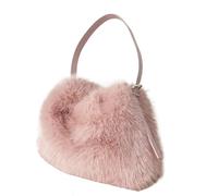 WEOKDFHA Plush Bag Plush Shoulder Bag Casual Temperament Large Capacity Underarm Women's Fur Handbag for Women(Pink)