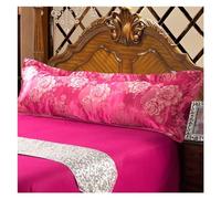 WEOKDFHA Silk Pillowcase 1.2/1.5/1.8 Meters Long Pillows Case European Retro Luxury Satin Jacquard Pillowcase Double Couple Wedding Pillow Cover(5,48X150cm)