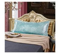 WEOKDFHA Silk Pillowcase 1.2/1.5/1.8 Meters Long Pillows Case European Retro Luxury Satin Jacquard Pillowcase Double Couple Wedding Pillow Cover(18,48X150cm)