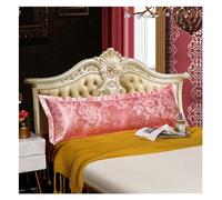 WEOKDFHA Silk Pillowcase 1.2/1.5/1.8 Meters Long Pillows Case European Retro Luxury Satin Jacquard Pillowcase Double Couple Wedding Pillow Cover(11,48X150cm)