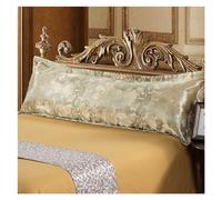 WEOKDFHA Silk Pillowcase 1.2/1.5/1.8 Meters Long Pillows Case European Retro Luxury Satin Jacquard Pillowcase Double Couple Wedding Pillow Cover(1,48X150cm)