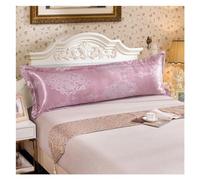 WEOKDFHA Silk Pillowcase 1.2/1.5/1.8 Meters Long Pillows Case European Retro Luxury Satin Jacquard Pillowcase Double Couple Wedding Pillow Cover(12,48X180cm)