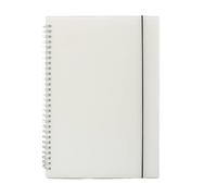 WEOKDFHA Spiral Notebook A4/B5/A5/A6/ Transparent Horizontal Line White Paper Grid Dot Hand Account Book Strap Notepad Notebook Diary(Blank,B5-18x26cm)