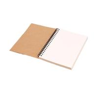 WEOKDFHA Spiral Notebook A5/A6 Spiral Sketchbook Blank Notebook 50 Sheets Paper Hardcover For Students Graffiti/Painting Stationery Supplies(Khaki-White page-A6)