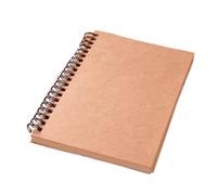 WEOKDFHA Spiral Notebook A5/A6 Spiral Sketchbook Blank Notebook 50 Sheets Paper Hardcover For Students Graffiti/Painting Stationery Supplies(Khaki-White page-A5)