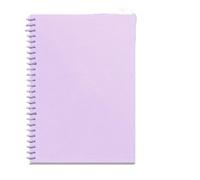 WEOKDFHA Spiral Notebook A5B5 Solid Color Customizable Coil Notebook, Thicked, Retro Loose Leaf, Waterproof Cover(Purple,B5)