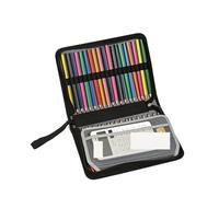 WEOKDFHA Storage Pen Bag 36/55/72 Slots Pencil Case School Pencilcase Supplies Girl Stationery Bag Organizer Large Capacity Pen Box Aesthetic Scholar Kit(55 Slots Black)