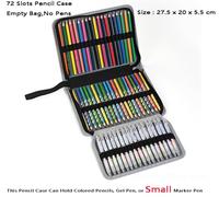 WEOKDFHA Storage Pen Bag 36/55/72 Slots Pencil Case School Pencilcase Supplies Girl Stationery Bag Organizer Large Capacity Pen Box Aesthetic Scholar Kit(72 Slots Gray)