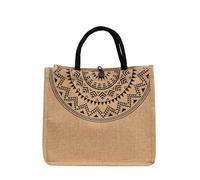 WEOKDFHA Tote Linen Bags Letter Print Linen Tote Bag Portable Reusable Top Handle Beach Handbag Large Capacity Shopping(Brown05)