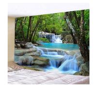 WEOKDFHA Wall Hangings Tapestry Wall Hanging Nature Forest Tapestry Tree Waterfall Background Decoration for Home Decor for Bedroom, Living Room, Dorm(10,150x200cm)