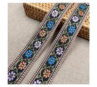 WEOKDFHA Webbing 5Yards 25-35MM Lovely Shiny Little Flower Embroidered Jacquard Ribbon Webbing Lace For DIY Hair Ornaments Pet Collar Accessories(15 35MM)