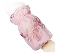 WEOKDFHA Working Oversleeves Lace Embroidery Oversleeves Double Layer Sleevelets(Color 2)