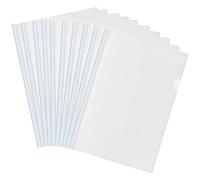 WEONE 10 Pcs A4 Sliding Bar Binder, Transparent Report Covers with White or Colored Sliders, PP Material, 31 x 21 x 1.5 cm, Holds Up to 40 Sheets