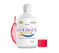 WeOura 12,500 mg Hydrolyzed Marine Collagen & Gold Retinol Liquid Supplement - 500 ml Pack Sugar Free, 20 Day Supply | Pure Peptide & Hyaluronic Acid for Healthy Hair, Skin, Nails & Joints
