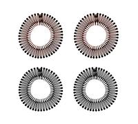 Weovoe 4 Pieces Rhinestone Flexi Combs Plastic Stretch Sport Hair Band Full Circle Flexible Comb Teeth Stretch Hair Comb Headband for Women Girls