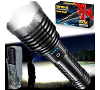 Weoxi Rechargeable Flashlights 5000.000 High Lumens,Super Bright LED Flashlight for Home Emergency, Waterproof Handheld Flashlights with Pouch, 5000mAh Battery, Spotlight and Floodlight Function