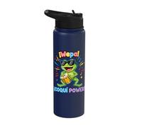 Wepa! Coquí Power Fun Music Vibes Stainless Steel Insulated Water Bottle