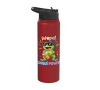 Wepa! Coquí Power Fun Music Vibes Stainless Steel Insulated Water Bottle