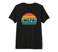 Wepa Retro Sunset Boricua Puerto Rican Spanish Slang Awesome Premium T-Shirt