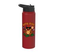 Wepa-riba Funny Coquí Puerto Rico Hispanic Heritage Stainless Steel Insulated Water Bottle