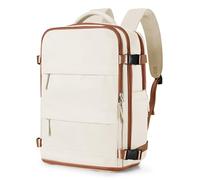 wepadre Vacuum Travel Backpack, Off-white & Brown, S, Minimalist