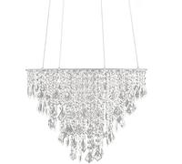 WEPDIY Wedding Cake Stands Faux Acrylic Crystal Chandelier Style Drape Suspended Cake Swing diameter 17.7