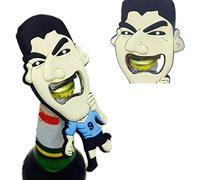 WEPECULIOR 1pcs Bottle Opener Portable Beer Drinking Bottle Opener Suarez Portable Football Team Cap Opener with Vivid Bite Image
