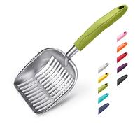 WePet Cat Litter Scoop, Aluminum Alloy Sifter, Kitty Metal Scooper, Deep Shovel, Long Handle, Poop Sifting, Kitten Pooper Lifter, Durable, Heavy Duty, for Litter box