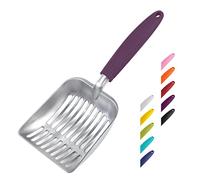 WePet Cat Litter Scoop, Aluminum Alloy Sifter, Kitty Metal Scooper, Deep Shovel, Long Handle, Poop Sifting, Kitten Pooper Lifter, Durable, Heavy Duty, for Litter box