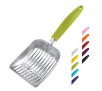 WePet Cat Litter Scoop, Aluminum Alloy Sifter, Kitty Metal Scooper, Deep Shovel, Long Handle, Poop Sifting, Kitten Pooper Lifter, Durable, Heavy Duty, for Litter box